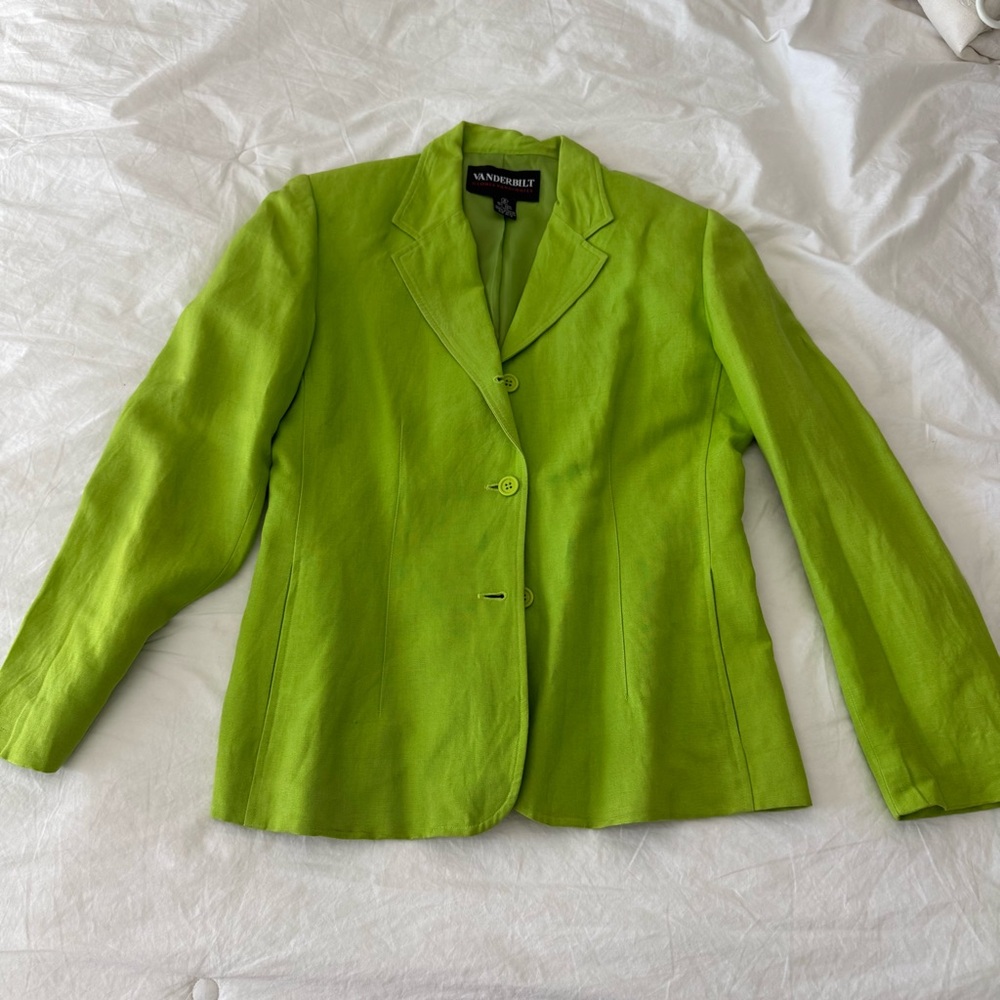 Gloria Vanderbilt Women's Lime Green Blazer